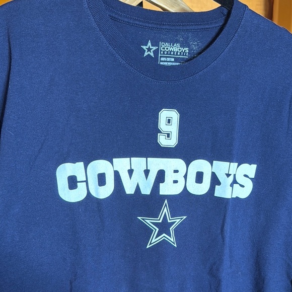 Dallas Cowboys Shirt Navy Blue NFL Tony Romo #9 Short Sleeve Size XL - Picture 3 of 5